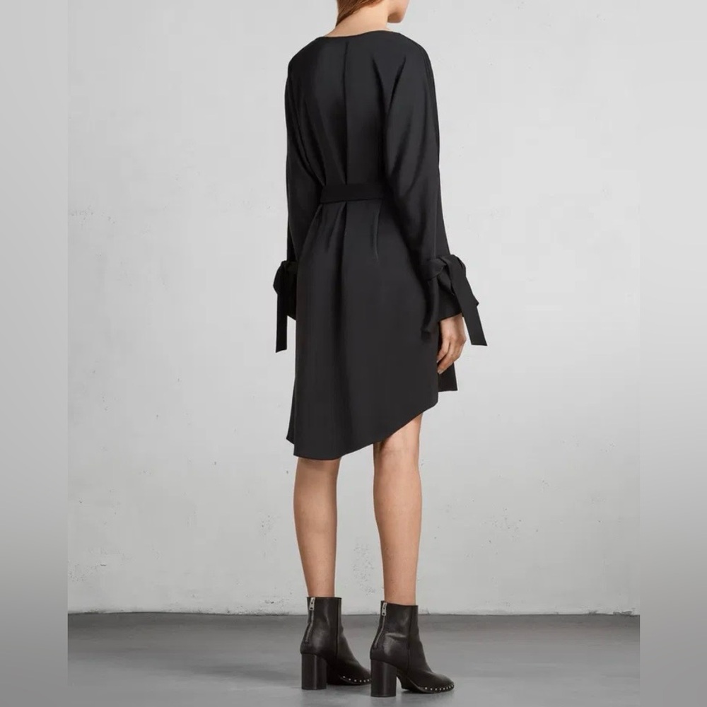 ALLSAINTS Sia Dress in Pale Pink - Picture 7 of 11